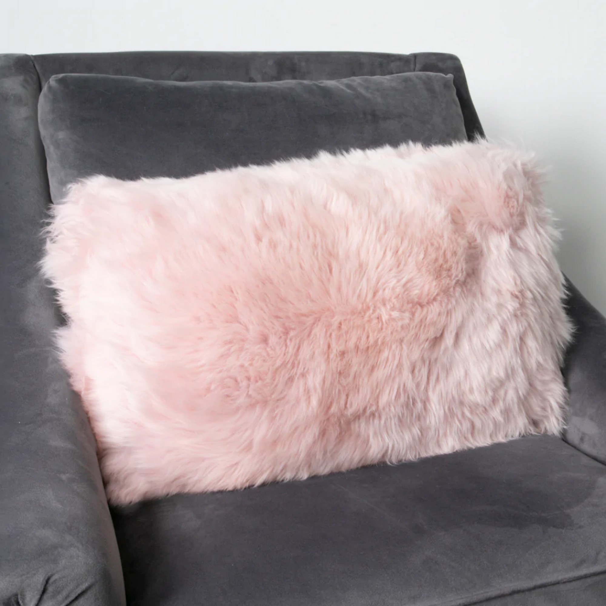 Faux fur 2025 bolster pillow